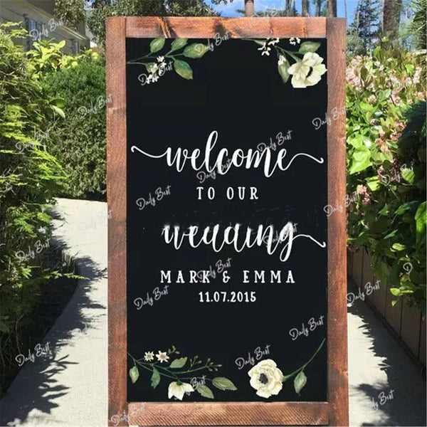 50x70cm Rectangle Acrylic Black Board Wedding Welcome Sign Baby Shower Engageme