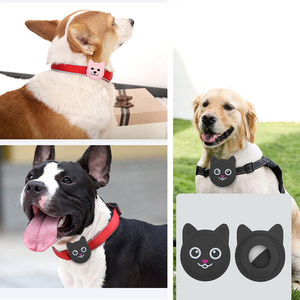 Silicone Pet Protective Case For Apple Airtag Loop GPS Finder Dog Cat Collar Tag
