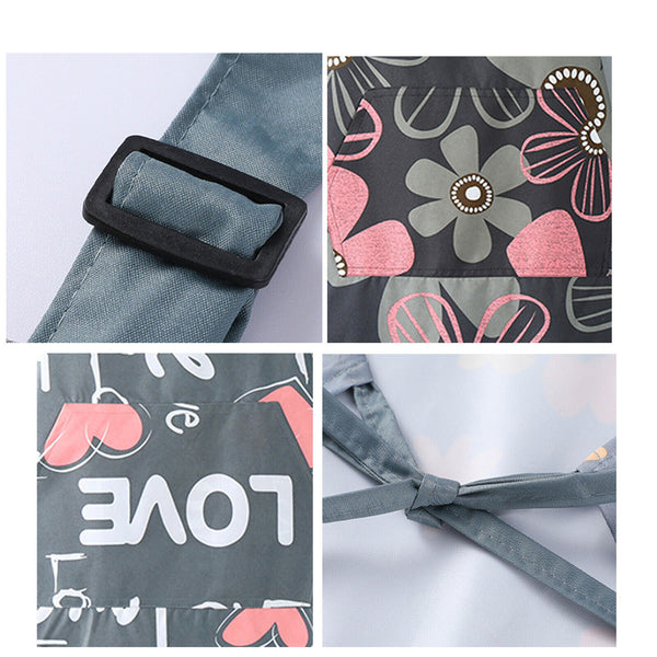 Printed Kitchen Household Apron Oil-proof Cooking Apron PVC Waterproof Apron AU