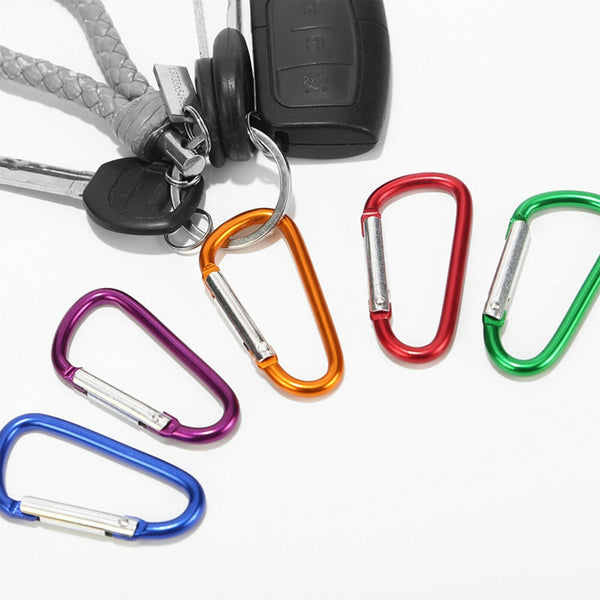 10/20X Aluminum Coloured Carabiner Snap Hook Clip Key chain Key ring Clips Clasp