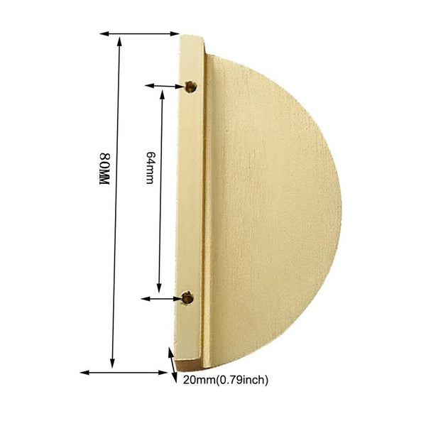1-10x Half Moon Cabinet Pull Cupboard Door Handles Semi Circle Drawer Knob Decor - Lets Party