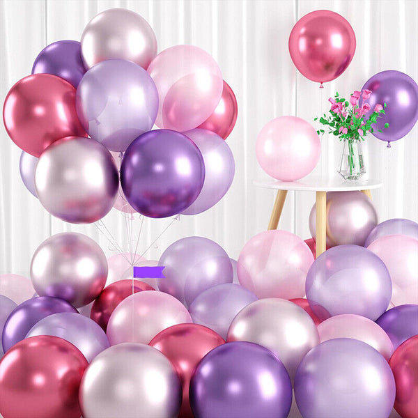 12inch/30cm Metallic Birthday Balloons Chrome Metal Balloons Party Wedding Decor
