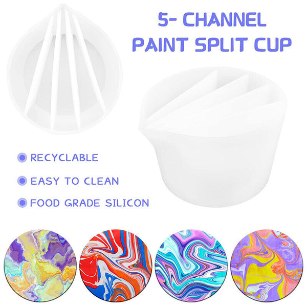 3+5 Channels Silicone Color Mixing Cup Silicone Multi Channels Paint DividerAU
