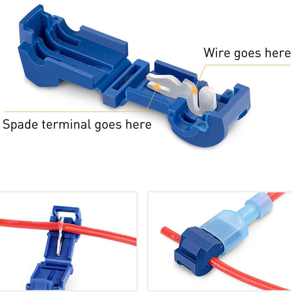 Quick Splice Lock T Tap Wire Cable Crimp Terminals Connectors Kit