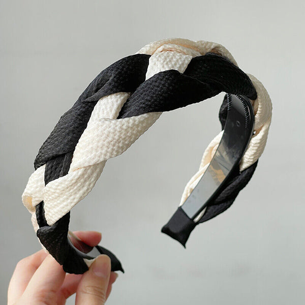 Women Headband Twist Hairband Bow Knot Cross Tie Wide Headwear Hair Band Hoop
