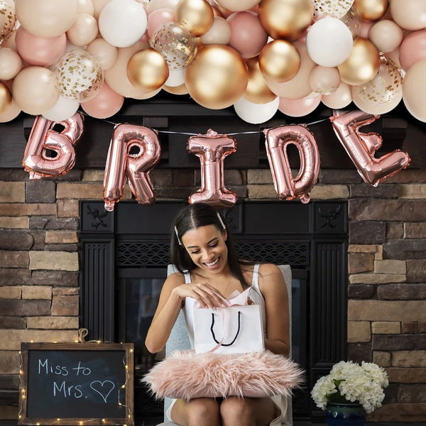 Blush Rosewood Gold Balloon Garland Arch Kit – Baby Shower & Party Decoration