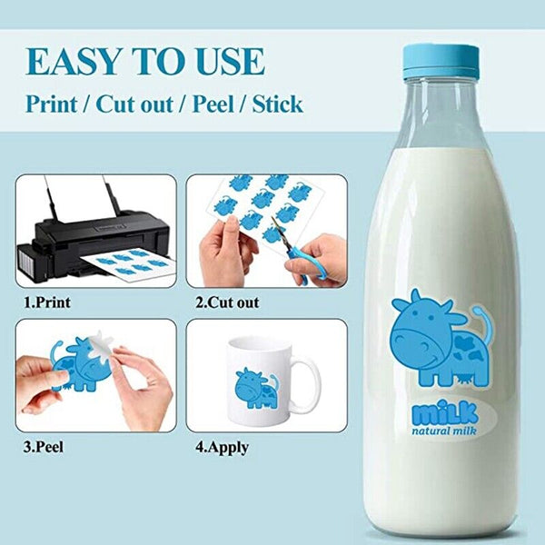 A4 Transparent Clear Glossy Self Adhesive Sticker Paper Label Inkjet Printer AU