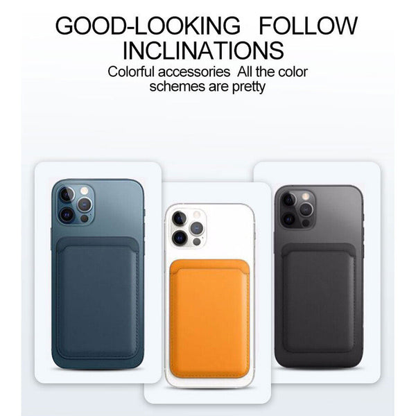 Rack For Magsafe iPhone14 13Pro Max Magnetic Card Holder Pocket Leather WalletAU