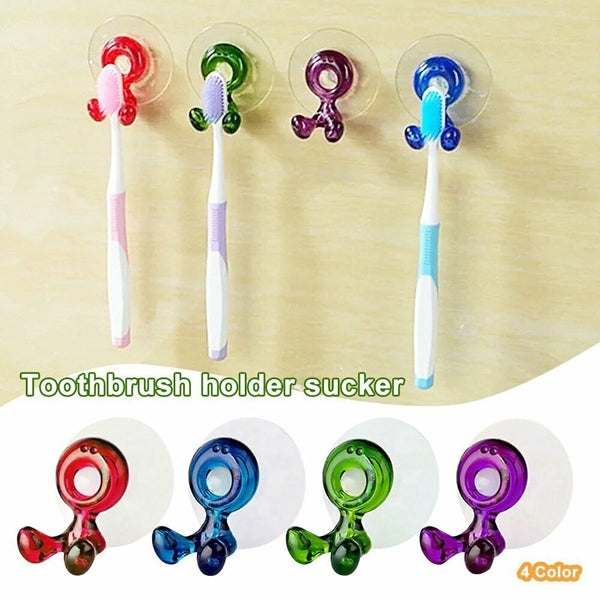 2PCS Wall Mounted Shaver Toothbrush Holder Washroom Bathroom Suction Cup Razor