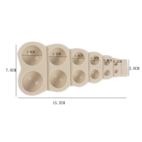 2 Pearl Ball Beads Silicone Mold Cake Chocolate Fudge Candy Fondant Baking Mould