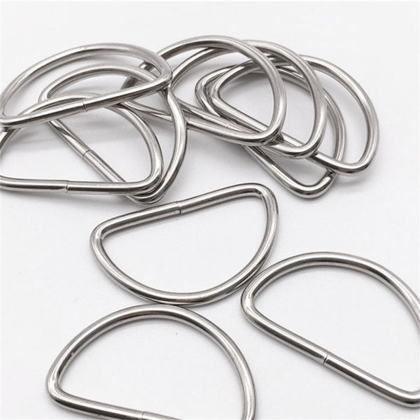50-500X D Ring Metal Buckle D-rings 2.5cm Strap Loop Webbing Strapping Ring AU
