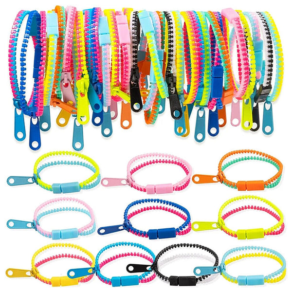 1-50x Sensory-Zipper Fidget Bracelet Zip Stim Toys Stress Anxiety Relief Autism