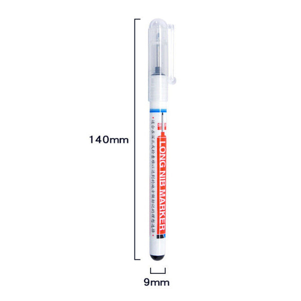 12Pcs Long Head Deep Hole Long Nosed Marker Multifunction Deep Drill Hol Marker