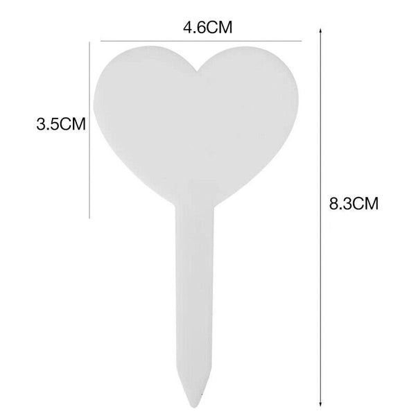 Up to 200X Heart-Shaped Plant Labels Flexible Plastic Garden Tag Nursey Seeding