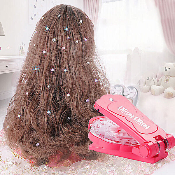 Diamond Hair Sparkle Stapler Machine Tools Kit Gems for Shirt Decor Girls AUS
