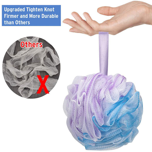 UP 40PCS Mermaid Loofah Sponge Bath Puff Soft Ball Body Exfoliate Wash Shower AU