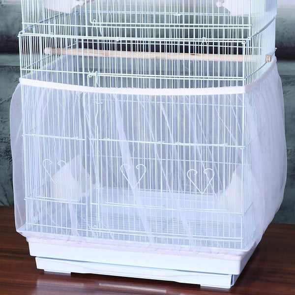 Bird Cage Seed Catcher – Mesh Skirt Guard for Parrot Cages