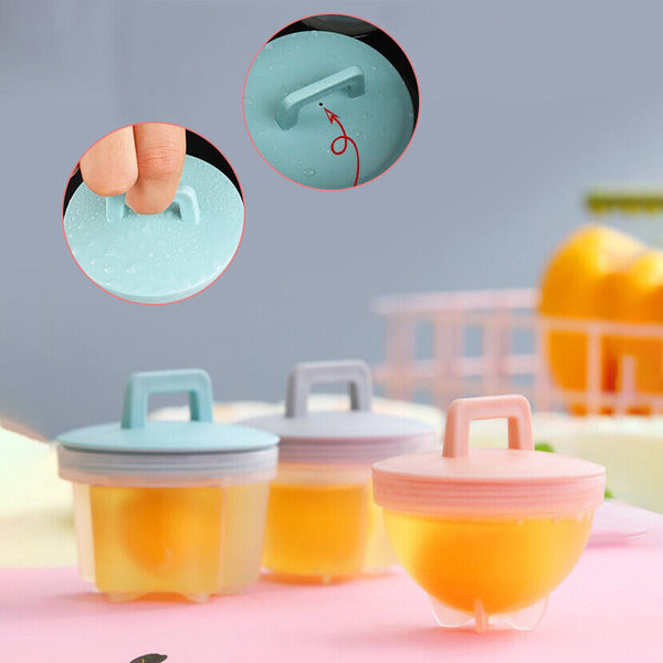 4PCS Boiled Egg Boiler Cups Cooker Poacher Steamer without Shell Sep08