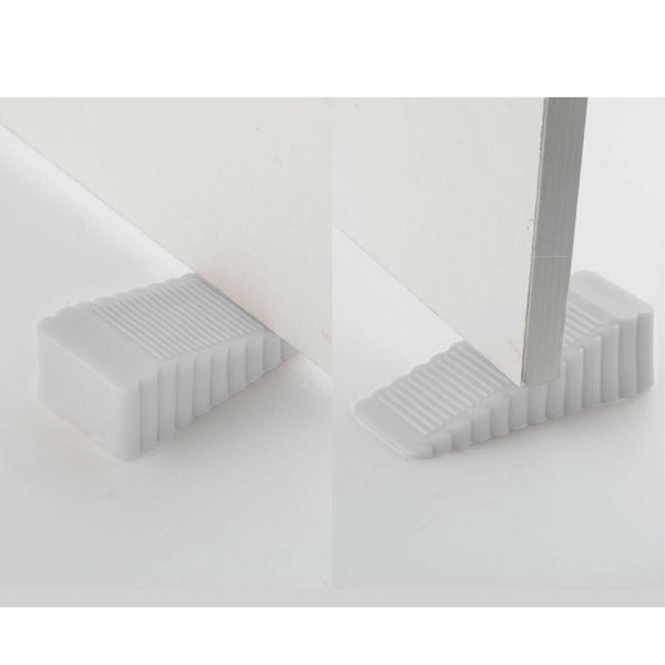 2PCS Thick Rubber Wedge Door Stoppers Floor Carpet Heavy Duty Door Stop White AU