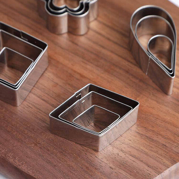 30X Polymer Clay Cutter Stainless Steel Geometry Pottery Tool Cutting Mould DIY