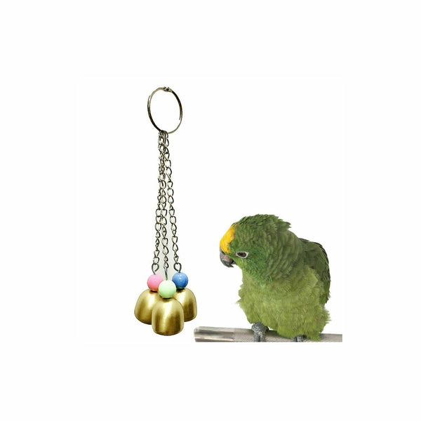5 pcs Parrot Toys Hanging Swing Bird Bell Cage Parakeet Cockatiel Budgie Harness