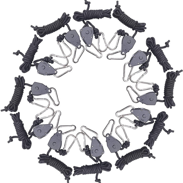 2-8PCS Adjustable Grow Light Hangers Rope Clip Hanger Ratchet For Growing Tent