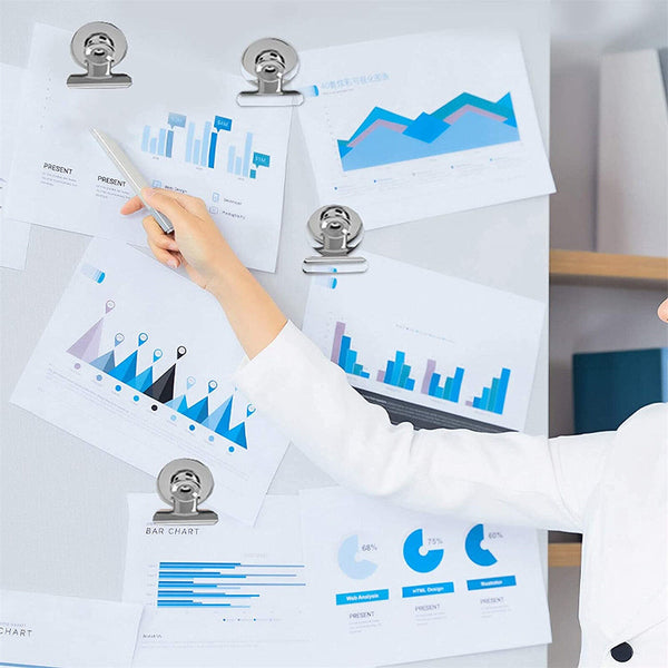 Office Magnetic Bulldog Clips Memo Note Holder Magnet Message Clip AUS