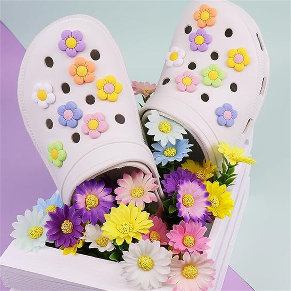 14PCS Flower Shoe Charms Cute Design for Shoes Charm Girl Cute Flower Decoration