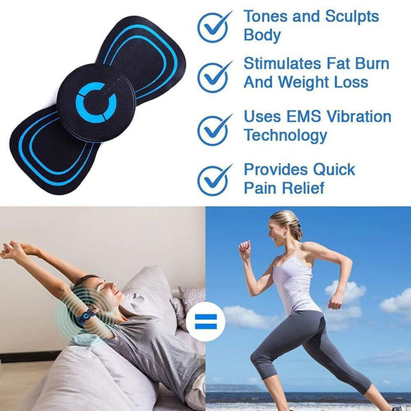 Mini Electric Neck Back Massager EMS Cervical Massage Patch Relief Pain Portable - Lets Party