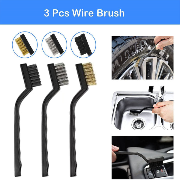 11X Car Wheel Tire Brushes Set Clean Detailing Kit Wheel Rim Cleaning Wash Mitt