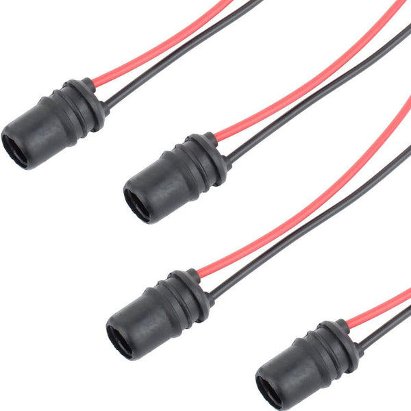 10x Useful Rubber T10/W5W Car Light Bulb Round Socket Lamp Holder Base Connector