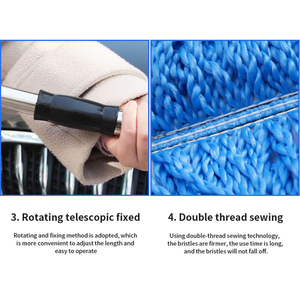 Dusting Cleaning Mop Dust Car House Wash Duster Brush Microfiber Wax Telescoping