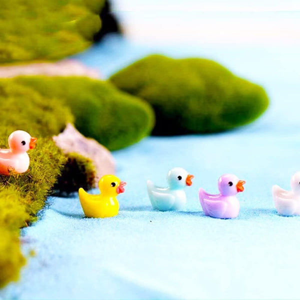 100PCS Luminous Realistic Party Decor Resin Christmas Mini Tiny Ducks Birthday