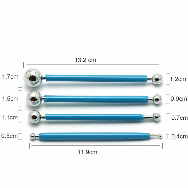 4PCS Ball Modelling Wedding Fondant Cake Flower Modelling Decorating Cutter Tool