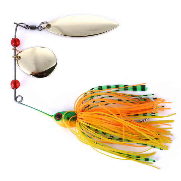 5PCS 16.3g Spinnerbaits Bait Rubber Skirt Buzzbaits Spoon Blade Fishing Lures