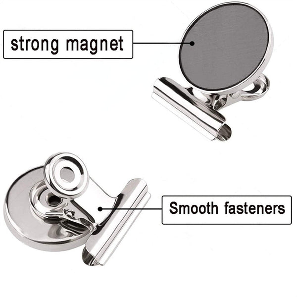 Office Magnetic Bulldog Clips Memo Note Holder Magnet Message Clip AUS