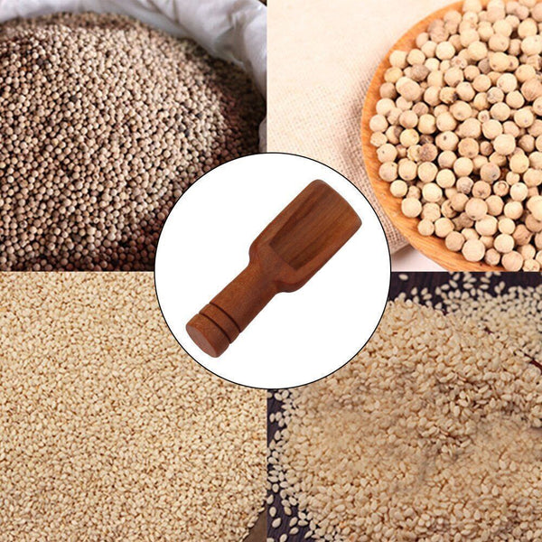 1/2/4/10 PCS Wooden Small Little Mini Scoop Salt Sugar Coffee Spoon Kitchen Tool