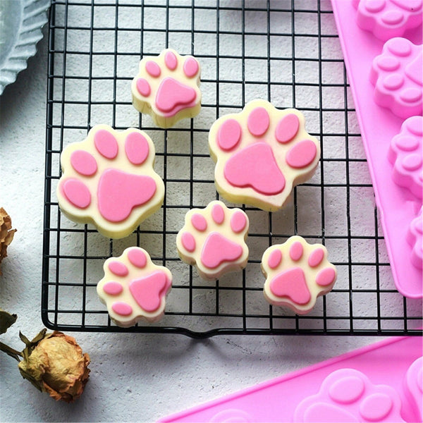 3PCS Silicone Puppy Dog Bone Baking Molds Ice Chocolate Biscuit Cookie Cake Mold