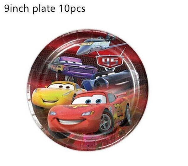 Cars Theme Party Supplies Set – Kids Birthday Banner, Balloons & Tableware Kit