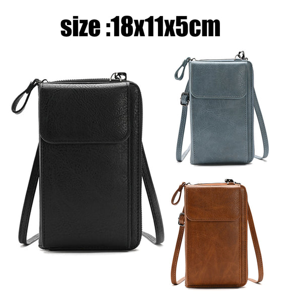 PU Leather Women Pouch Bag Mobile Phone Bag Crossbody Shoulder Purse Wallet AUS
