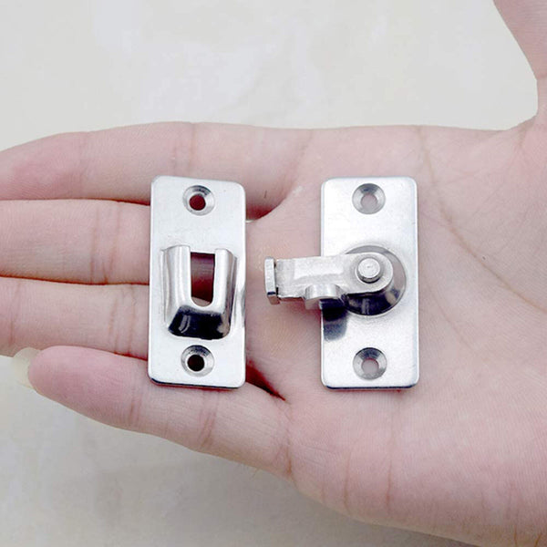 90 Degree Stainless Steel Latch Safety Right Angle Sliding Door Lock Door Hasp