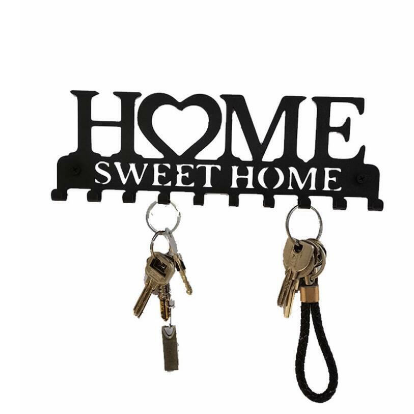10 Hooks Door Back Organizer Key Holder Hanging Wall Mounted Hanger Storage Rack
