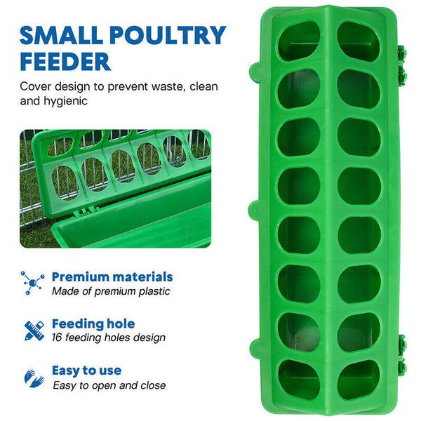 30cm Feeder Storage Trough Quail Drinker Plastic Wild Stable Chick Birds Pigeons