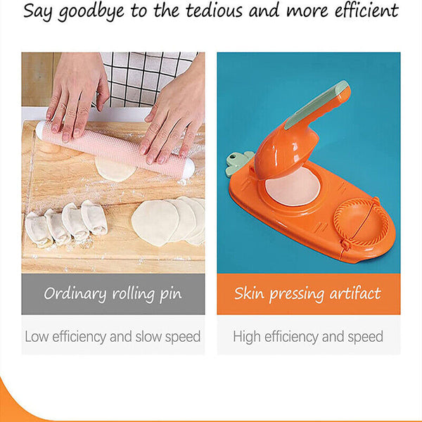 2in1 Dumpling Skin Chapati Maker Press Machine Wrapper Mould Handle Tools Pastry