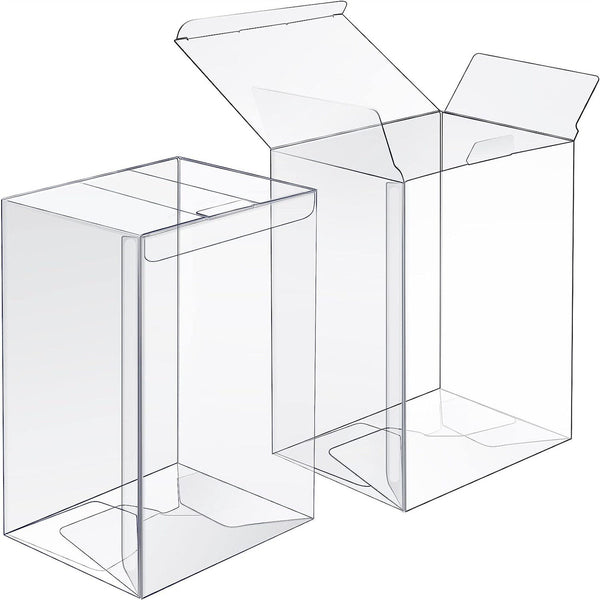 10PCS 4In Vinyl Protector Box Acid Free Plastic Seal Display Case Game Cover Box
