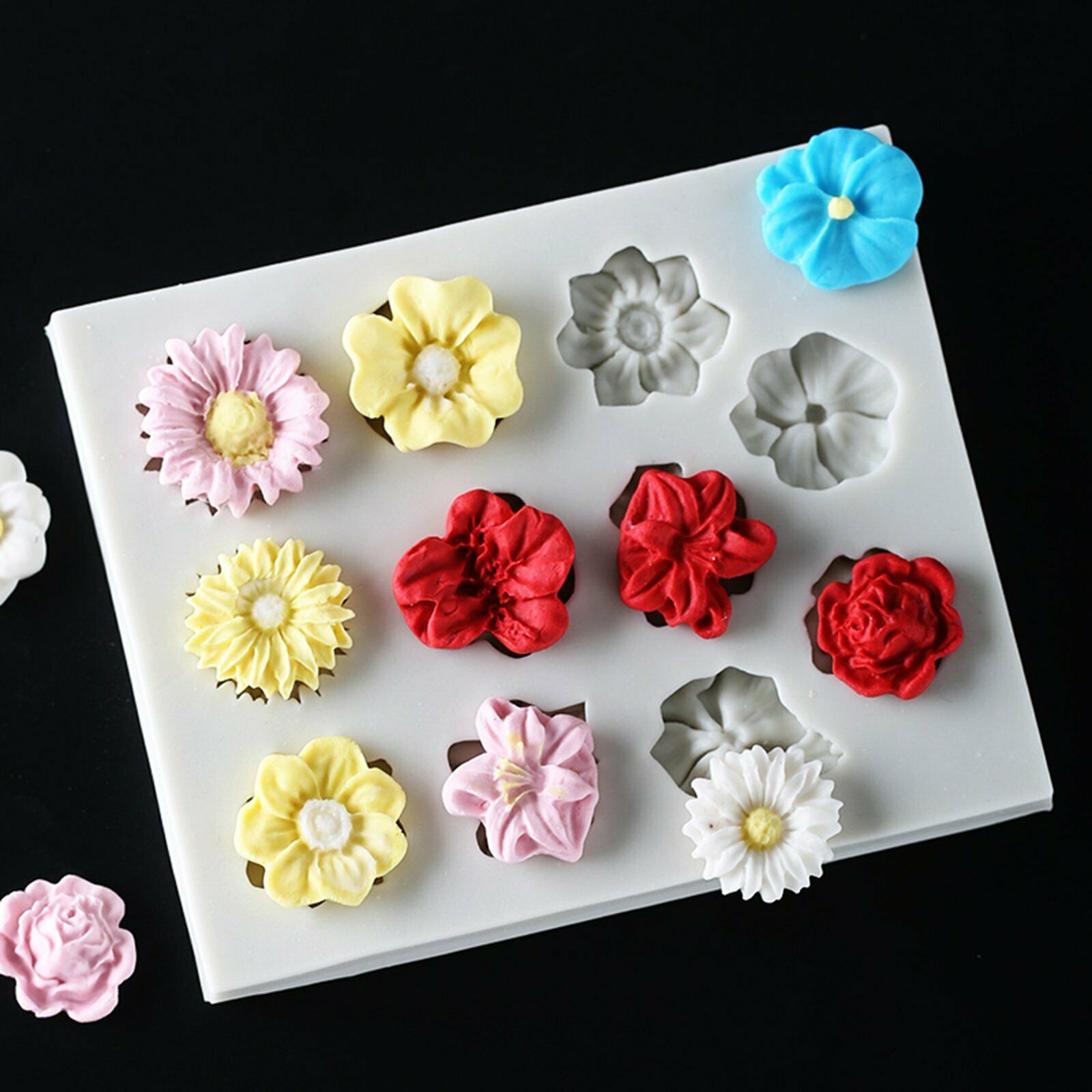 3D Silicone Flower | Fondant Lace Flower | Sugarcraft Cake Decor | Baking Mold