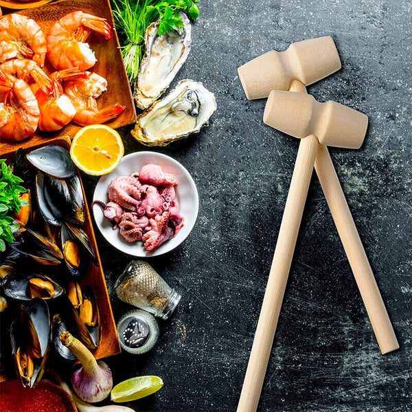 1-50X Wooden Mini Hammer Mallet Kids Flat Head Toy Carving DIY Ornaments Toy AU