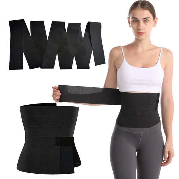 Slimming Bandage Wrap Lumbar Waist Support Sauna Belt Trimmer Body Shape AU