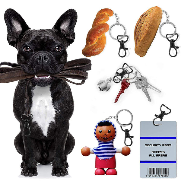 20X Black Lobster Clasp Swivel Trigger Clip Snap Keychains Hook Key Ring 20mm AU