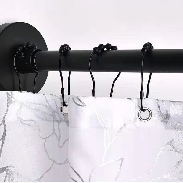 Shower Curtain Rings Hooks Rustproof Stainless Steel For Bathroom Shower